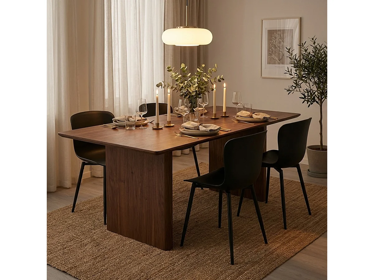 Stuhl Modernes Design in Polypropylen und Metall für Küche Bar Restaurant Chloe - Schwarz