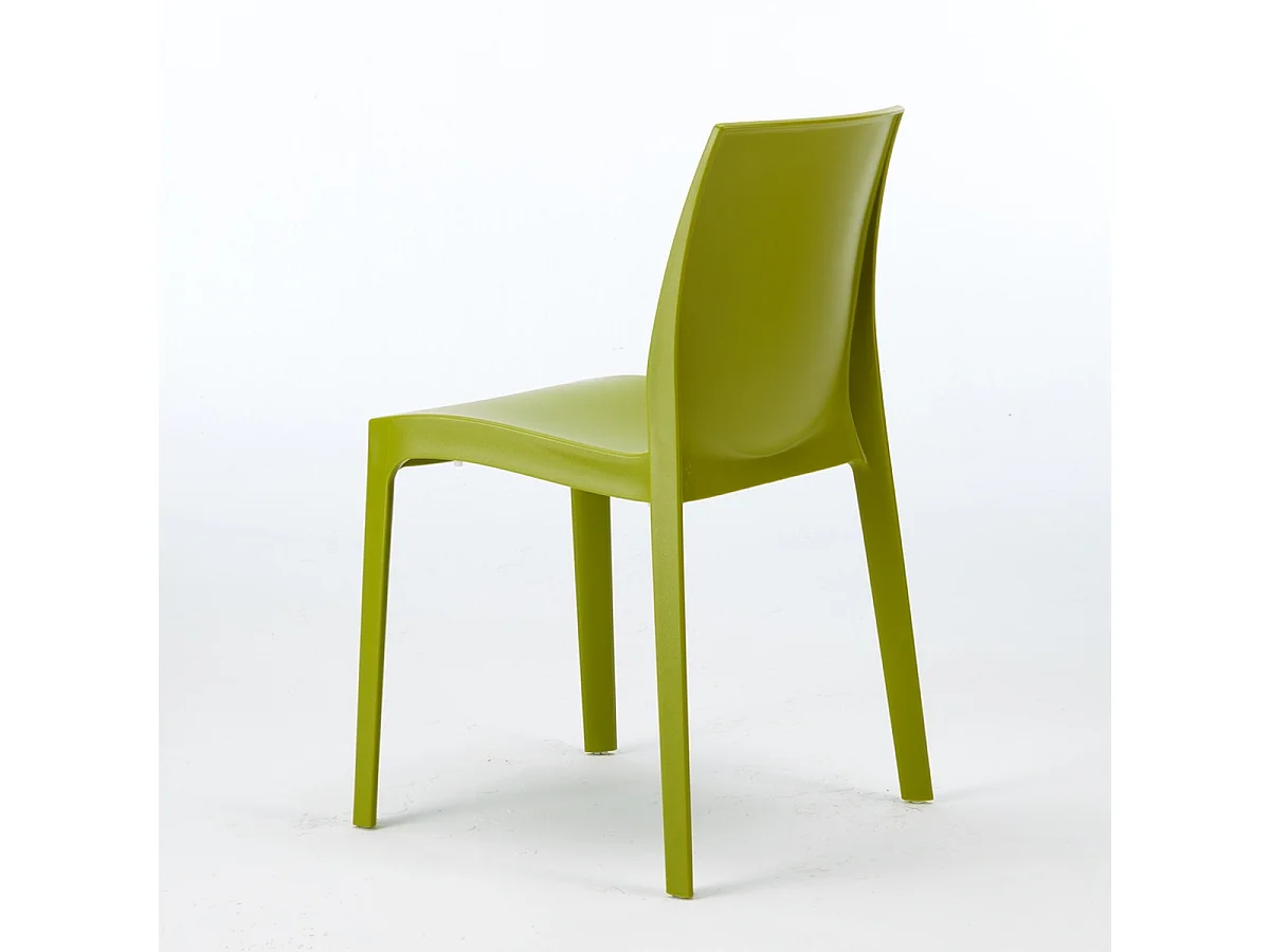 Chaise en polypropylène empilable Salle à Manger café bar Rome Grand Soleil - Anis vert