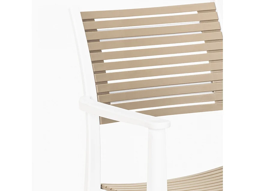 Silla de comedor de diseño para interior y exterior Orion - Beige