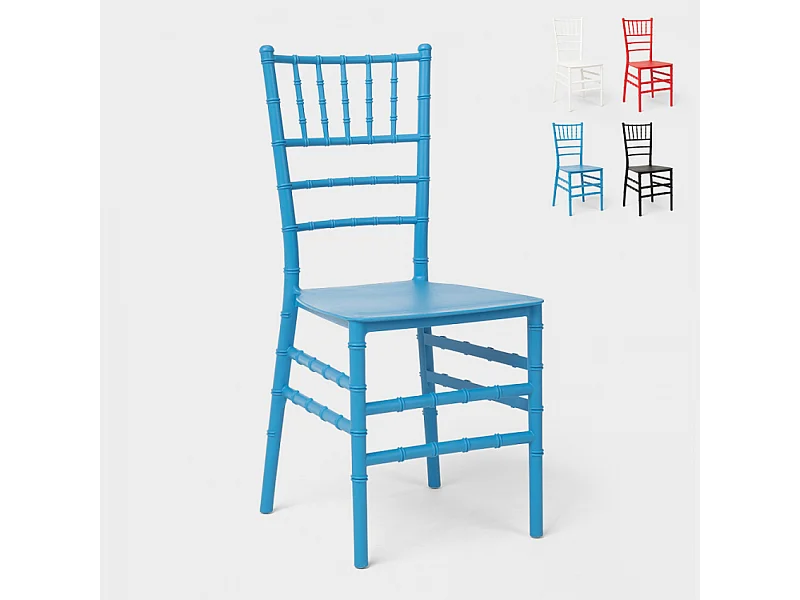 Traditionelle Klassische Designstühle für Restaurantzeremonien und Hochzeiten Chiavarina X - Blau