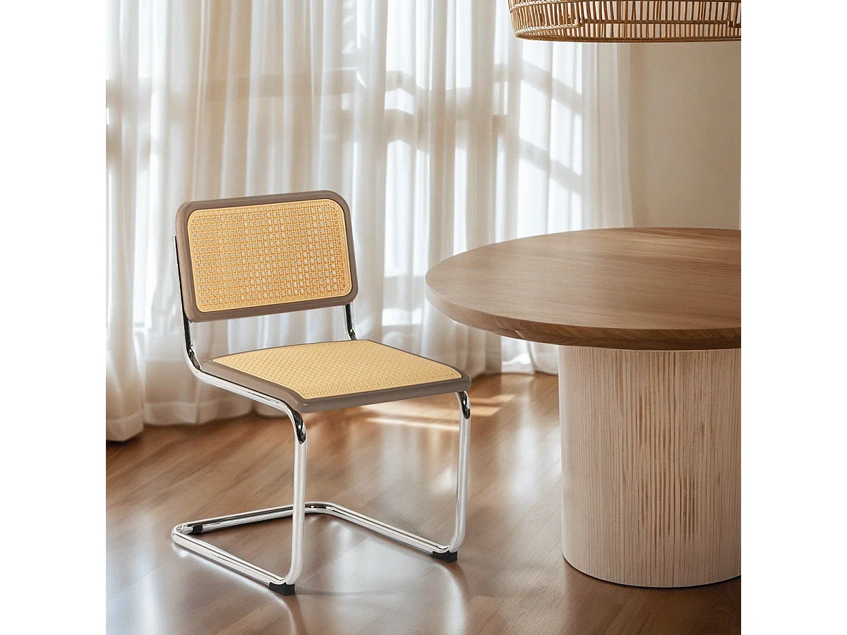 Chaise cantilever cuisine salle à manger moderne viennoise Erys - Beige