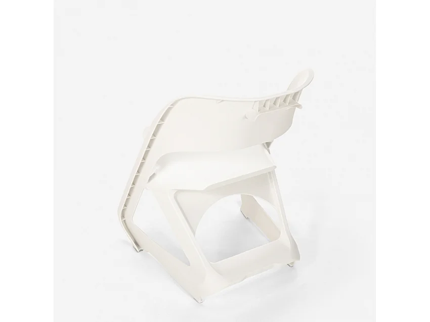 Silla de diseño apilable para bares, fiestas y eventos públicos plástico Nest - Blanco