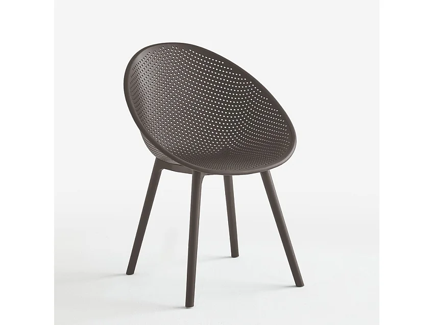 Moderner Stuhl für Esszimmer der Garten, Küche, Außenbereich Arielle - Dunkel Grau