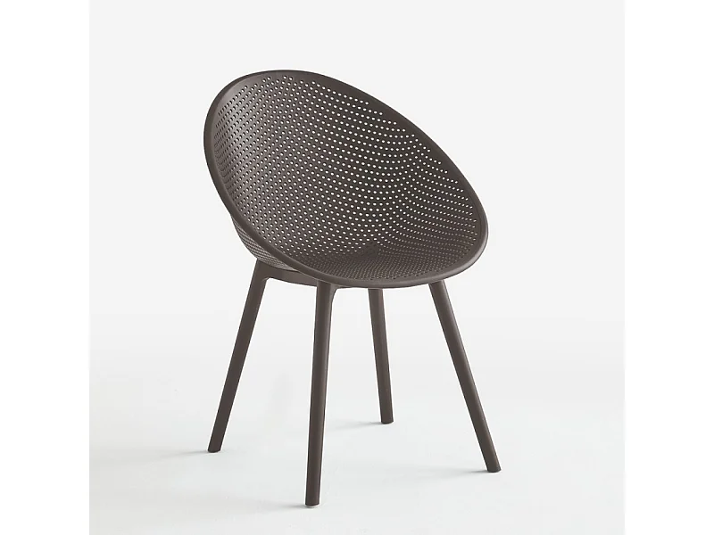 Moderner Stuhl für Esszimmer der Garten, Küche, Außenbereich Arielle - Dunkel Grau