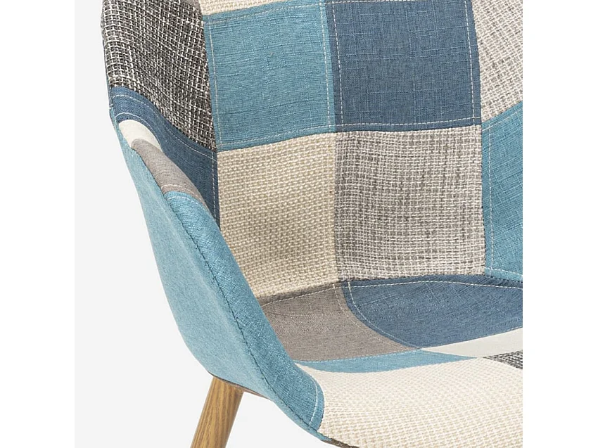Chaise patchwork de cuisine salon design nordique patchwork Finch - Patchwork 5