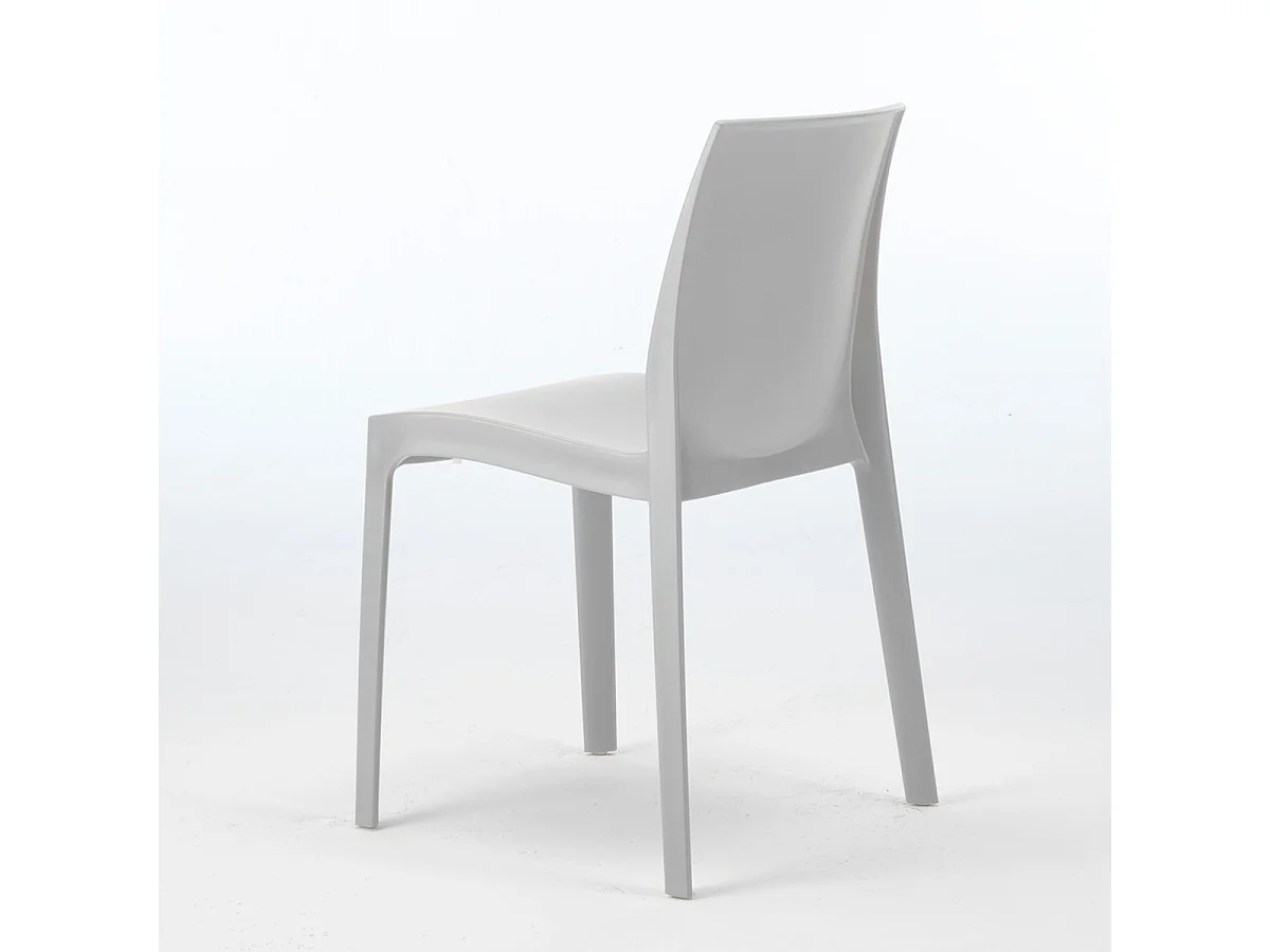 Chaise en polypropylène empilable Salle à Manger café bar Rome Grand Soleil - Gris