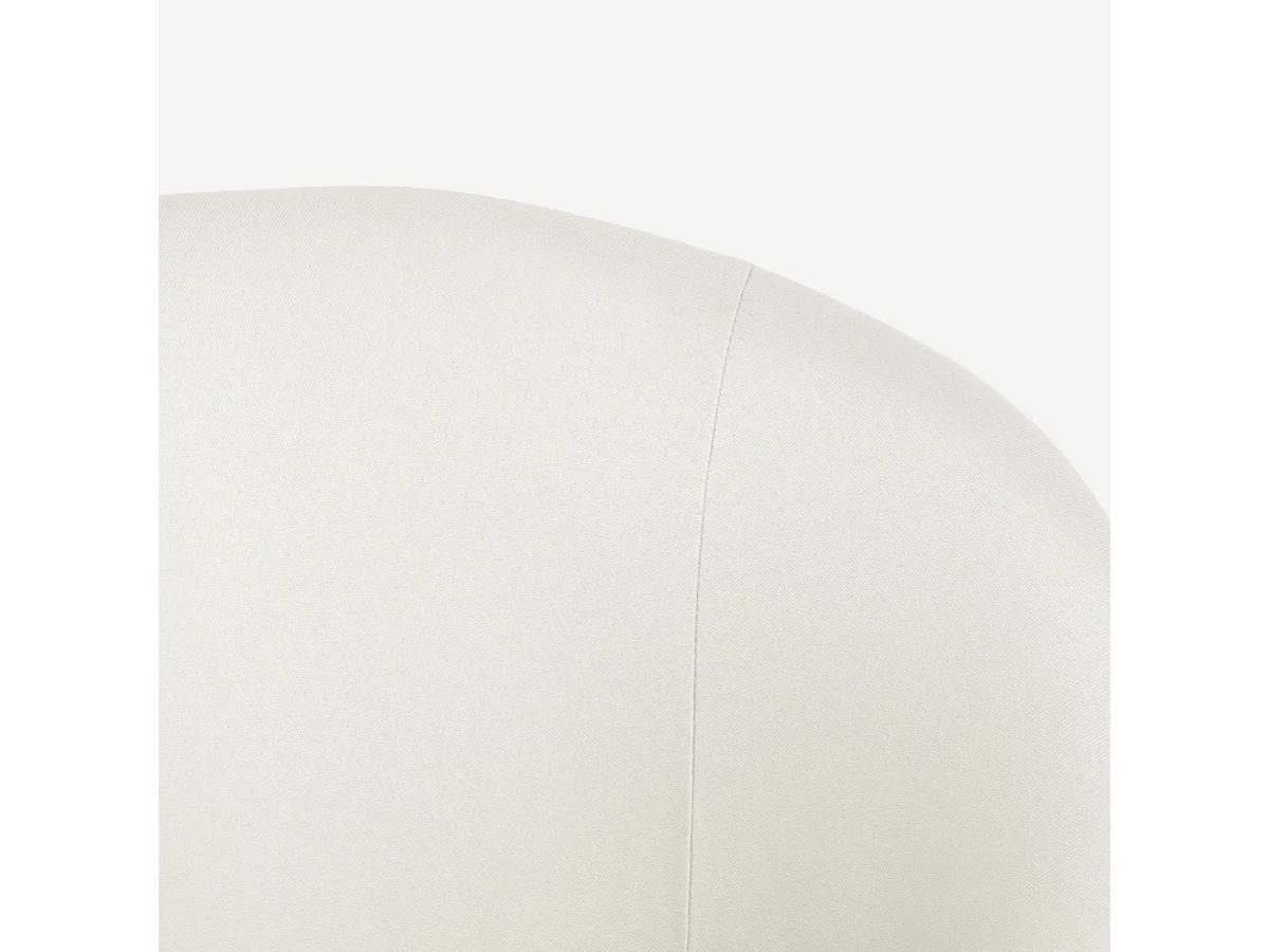 Moderner Esszimmer- und Küchenstuhl aus Designstoff Kadim - Weiß