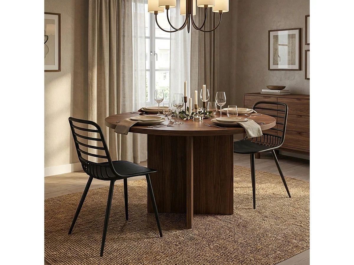 Moderne Stühle aus Polypropylen für Küche, Esszimmer, Bar Lenny - Schwarz