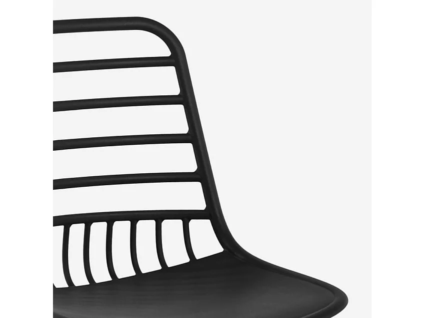 Moderne Stühle aus Polypropylen für Küche, Esszimmer, Bar Lenny - Schwarz