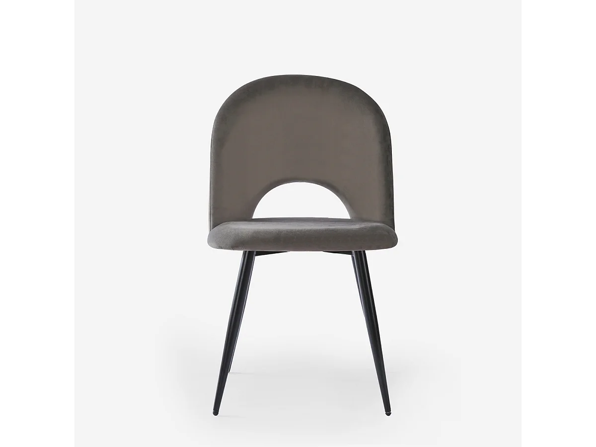 Stuhl modern aus Samt gepolstert Esszimmer Küche Zarda - Beige