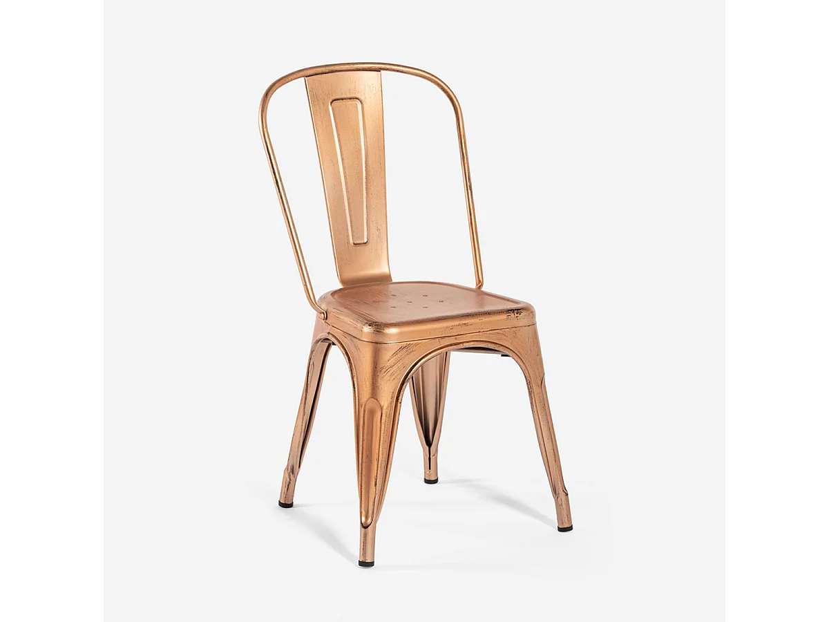 stühle im industriedesign aus metall vintage shabby chic stil steel old - Kupfer