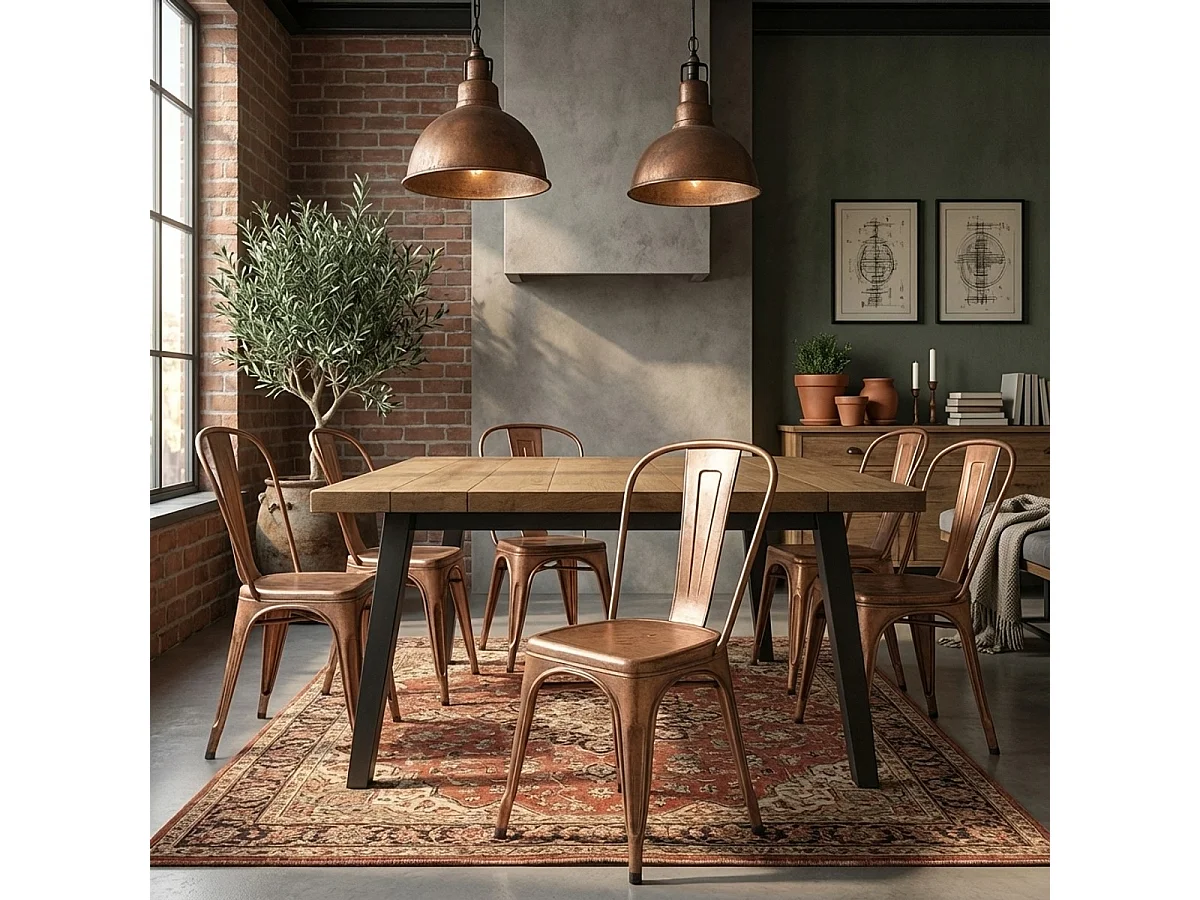 stühle im industriedesign aus metall vintage shabby chic stil steel old - Kupfer