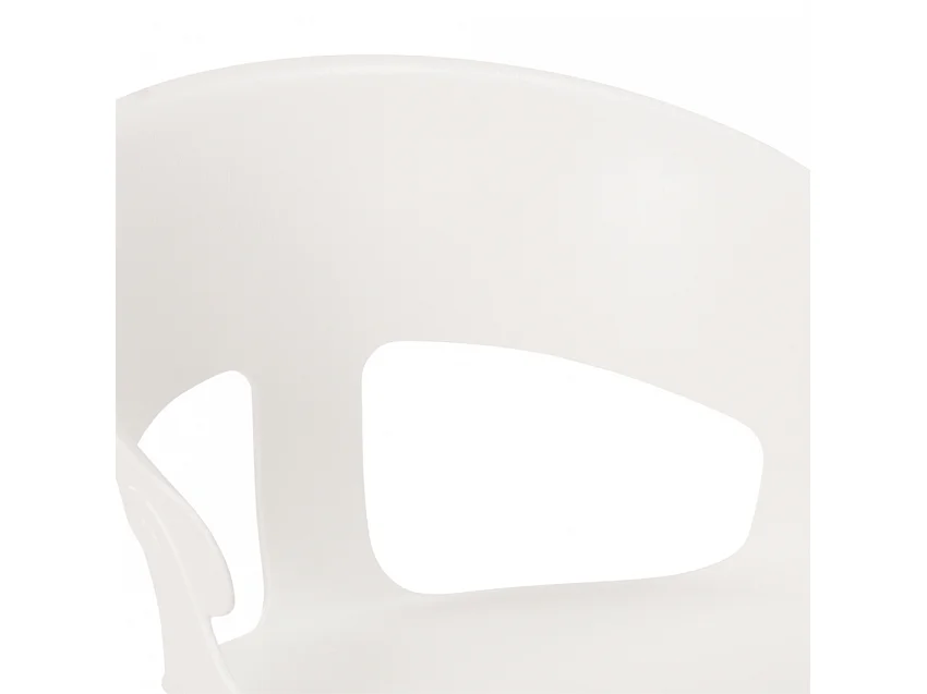 Sedia design moderno in metallo polipropilene per cucina bar ristorante Evelyn - Bianco