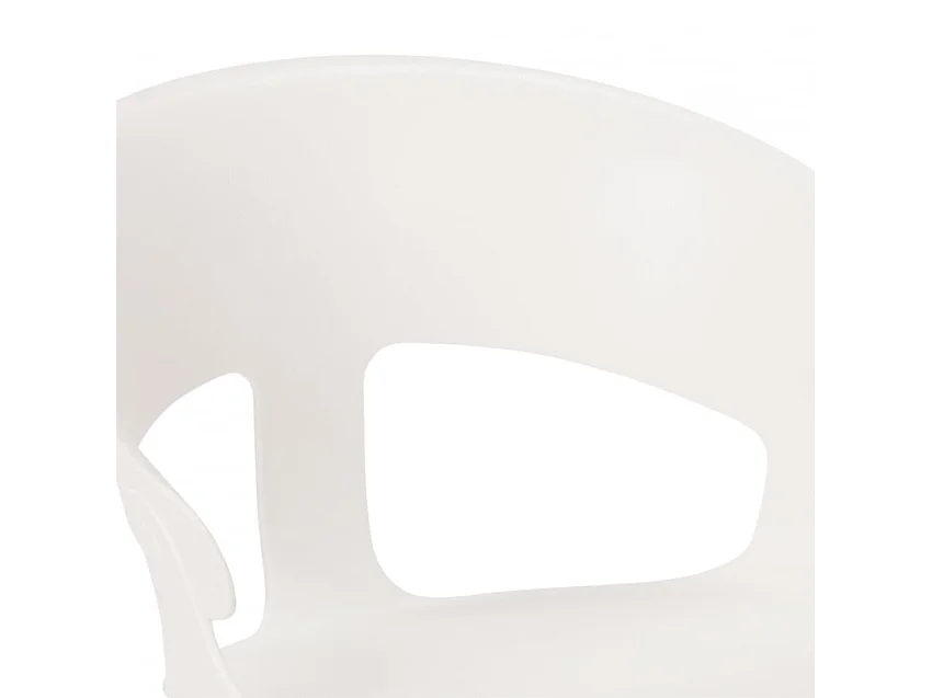 Stuhl im modernen Design aus Metall und Polypropylen für Küche Bar Restaurant Evelyn - Weiß