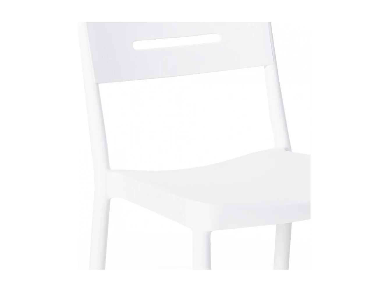 Silla de diseño moderno de polipropileno para bar, cocina, restaurante y jardín Mose - Blanco