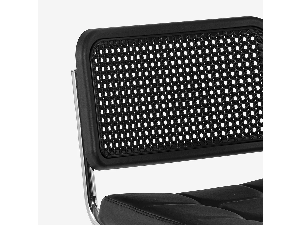 Chaise cantilever de cuisine en similicuir design moderne Erys Lux