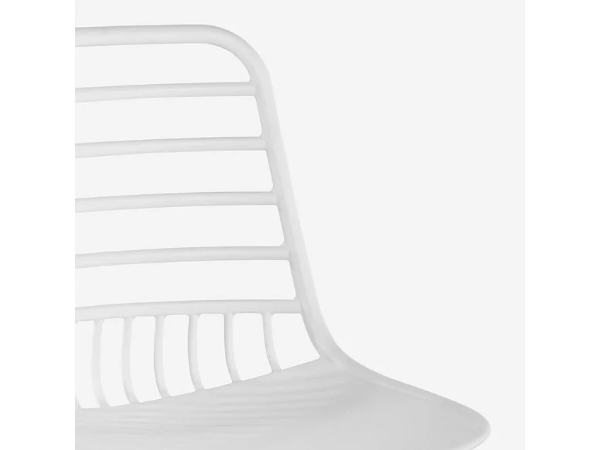 Moderne Stühle aus Polypropylen für Küche, Esszimmer, Bar Lenny - Weiß