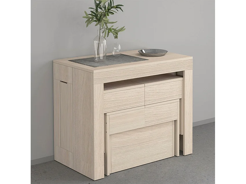 Set: 2 ausziehbare Bänke 66-290 cm für Esstisch Pratika A + B - Ulme