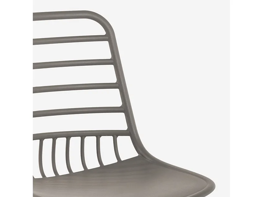 Sedie moderne cucina sala da pranzo bar ristorante polipropilene Lenny - Grigio