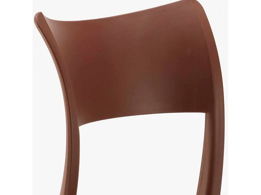 Stühle aus Polypropylen für Küche Bar Restaurant und Garten Parisienne - Braun