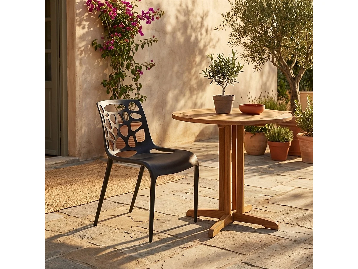 Sedie polipropilene antiuv design moderno Gelateria Connubia per cucina e bar - Nero