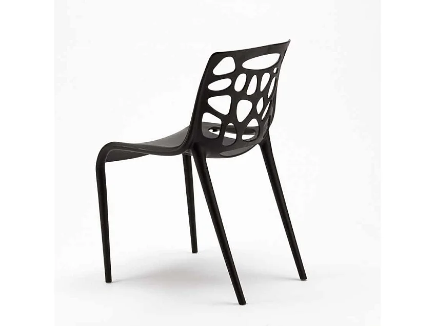 Sedie polipropilene antiuv design moderno Gelateria Connubia per cucina e bar - Nero