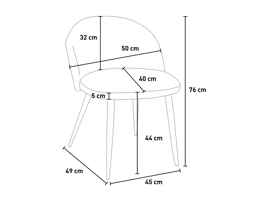 Silla moderna terciopelo cocina comedor sala patas doradas Bert - Azul