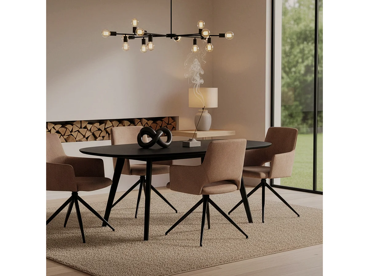 Sillón de tela efecto terciopelo con patas de metal Lysandra - Bronze