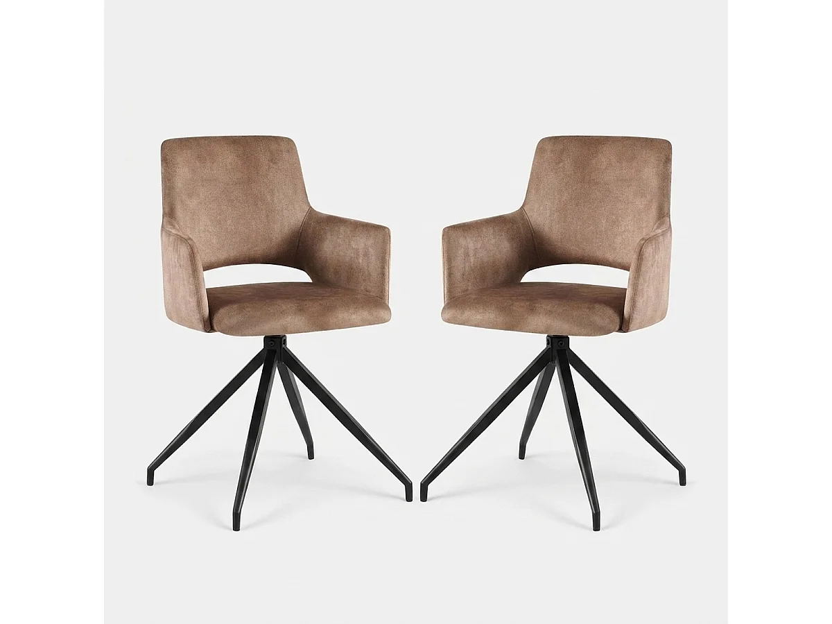 Sillón de tela efecto terciopelo con patas de metal Lysandra - Bronze