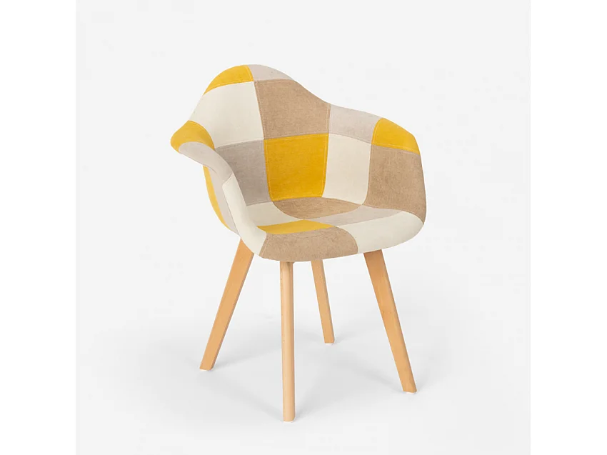 Patchwork Sessel Stuhl Nordisches Design Wohnzimmer Küche Studio Herion - Patchwork 3