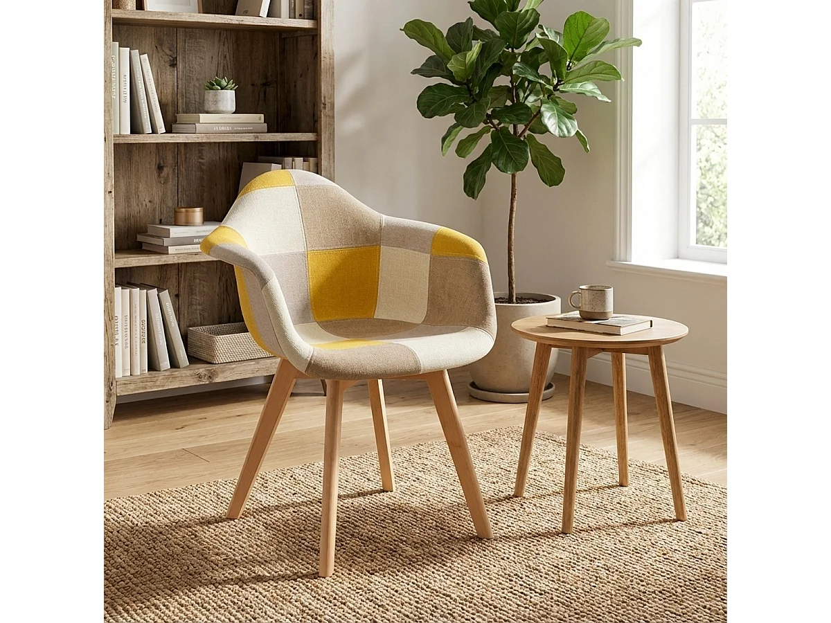 Patchwork Sessel Stuhl Nordisches Design Wohnzimmer Küche Studio Herion - Patchwork 3