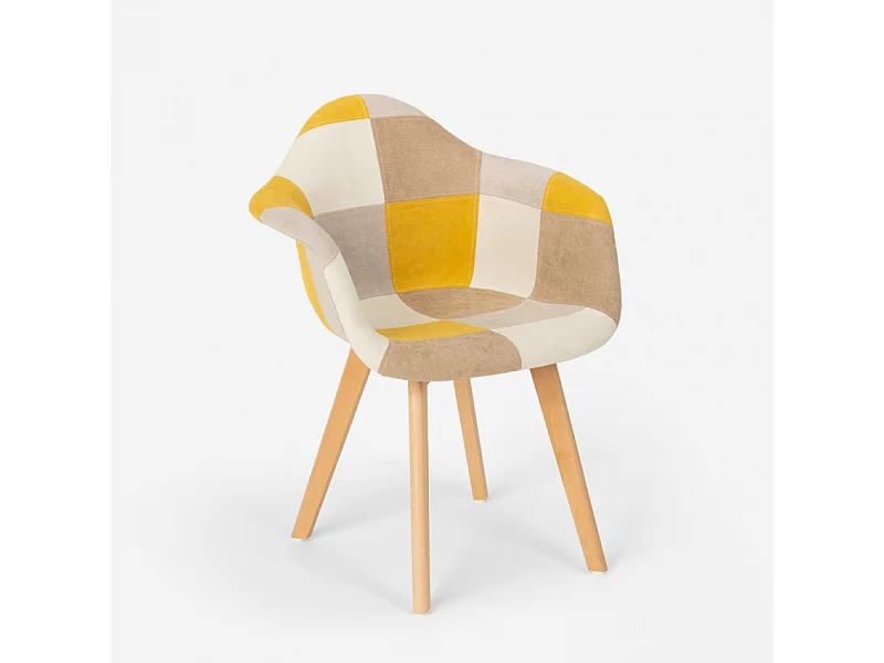 Patchwork Sessel Stuhl Nordisches Design Wohnzimmer Küche Studio Herion - Patchwork 3