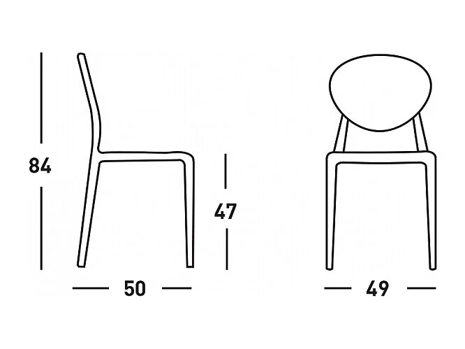 Stapelbare Stühle mit modernem Design für die Küchen Restaurants Bars Scab Gio