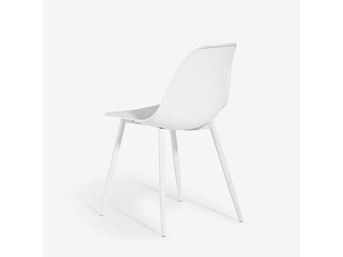Sedia elegante per cucina e sala da pranzo in polipropilene Lusar - Bianco