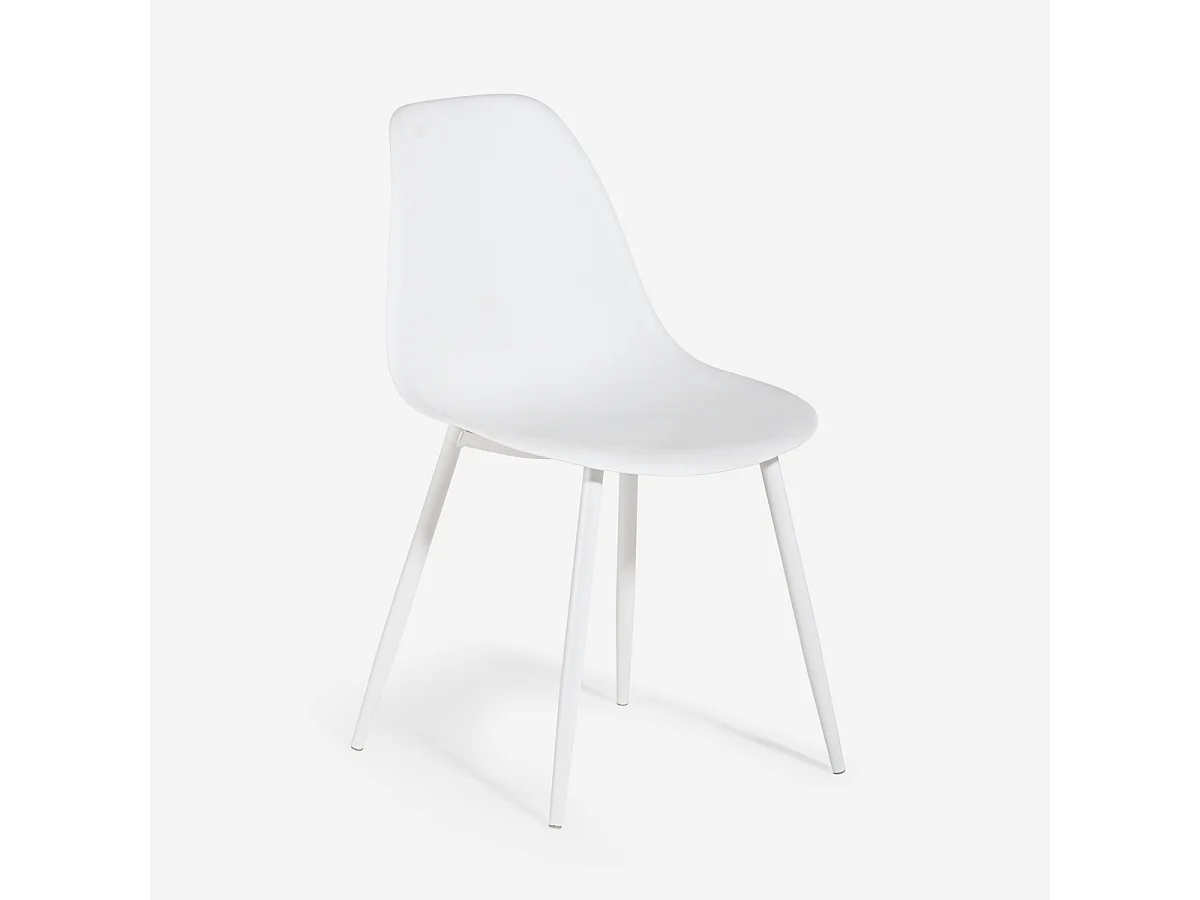 Sedia elegante per cucina e sala da pranzo in polipropilene Lusar - Bianco