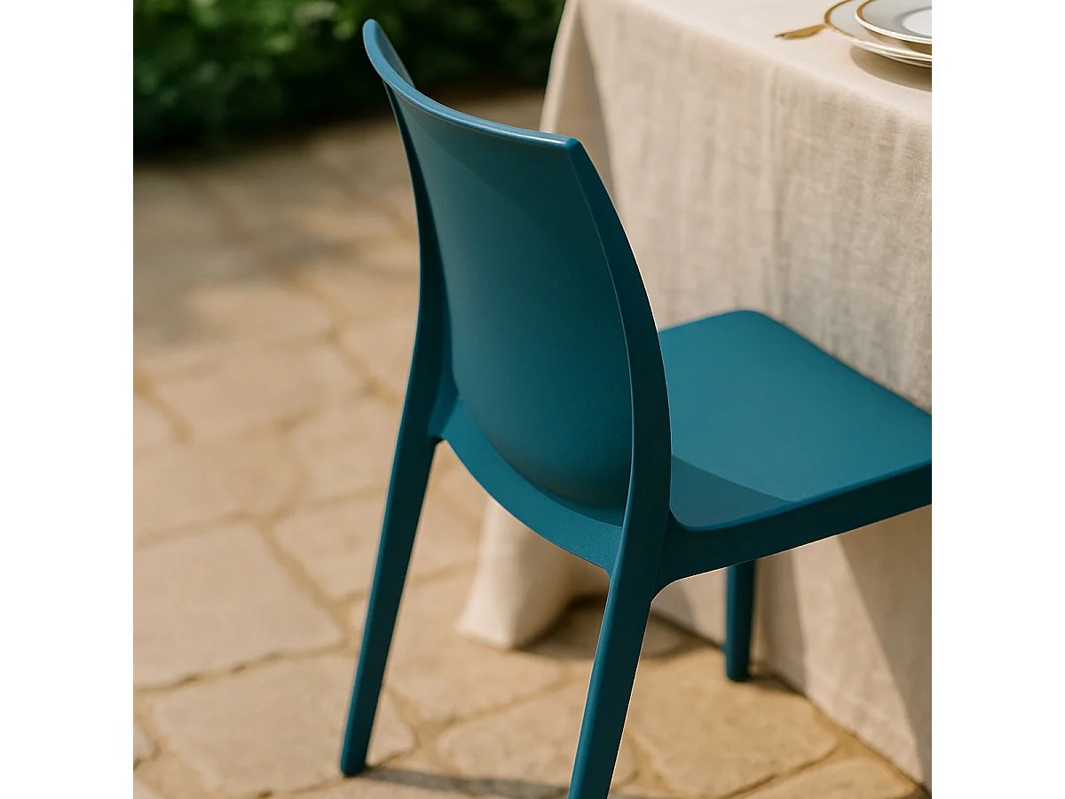 Sedie polipropilene impilabile cucina casa bar Rome Grand Soleil - Blu