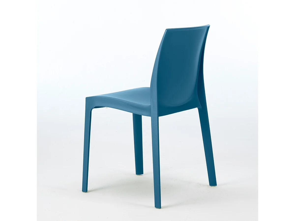 Chaise en polypropylène empilable Salle à Manger café bar Rome Grand Soleil - Bleu