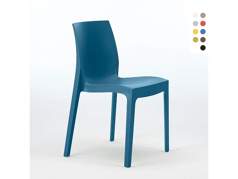 Sedie polipropilene impilabile cucina casa bar Rome Grand Soleil - Blu