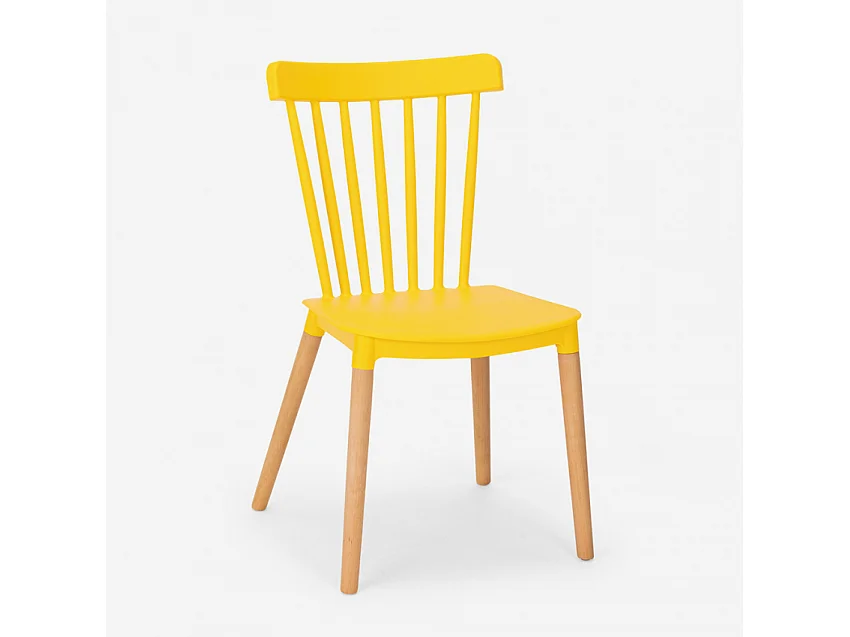 Holz Stuhl aus Polypropylen in modernem Design Restaurant Bar Küche Praecisura - Gelb