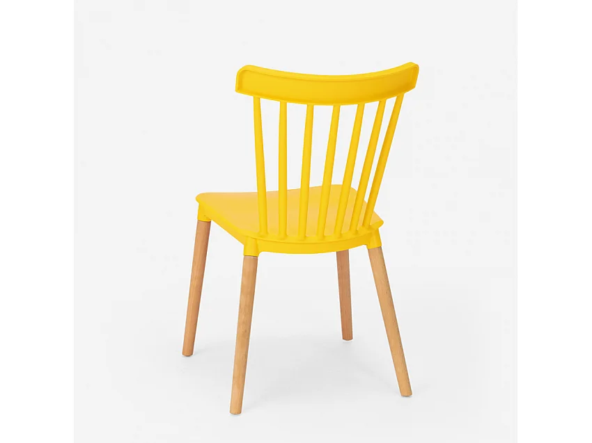 Holz Stuhl aus Polypropylen in modernem Design Restaurant Bar Küche Praecisura - Gelb