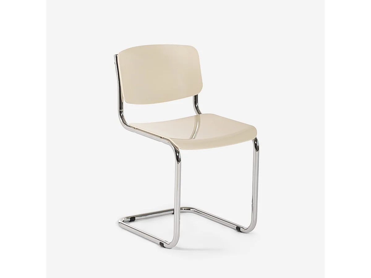 Chaise salle à manger réunion bureau design moderne Erys Light - Blanc