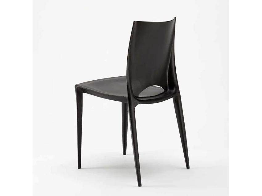 Sedia bar ristorante giardino esterno in polipropilene moderno Color - Nero