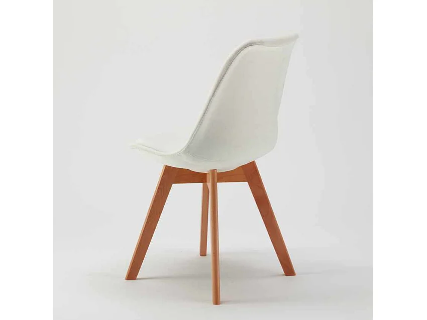 sedie con cuscino tessuto design scandinavo Goblet per cucina e bar nordica plus - Bianco