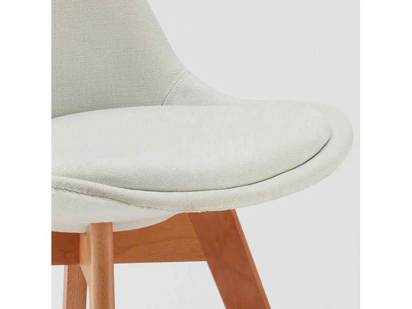 sedie con cuscino tessuto design scandinavo Goblet per cucina e bar nordica plus - Bianco