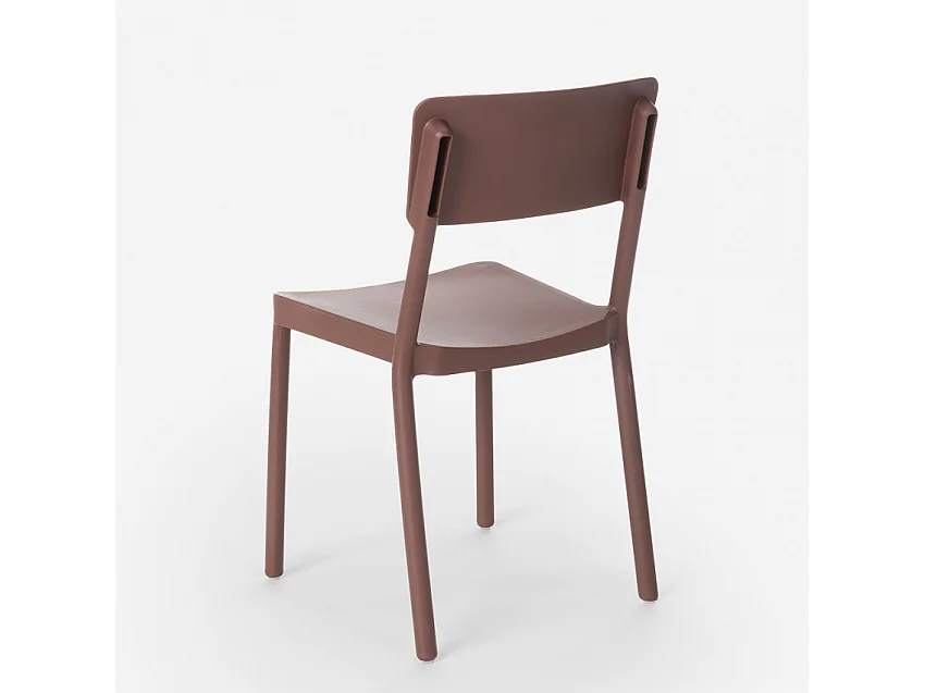 Stuhl aus Polypropylen in modernem Design für Küche Bar Restaurant Garten Liner - Braun