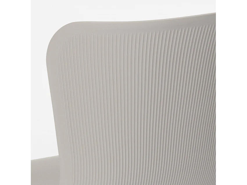 Silla de bar y cocina moderna en polipropileno y metal Chloe - Gris