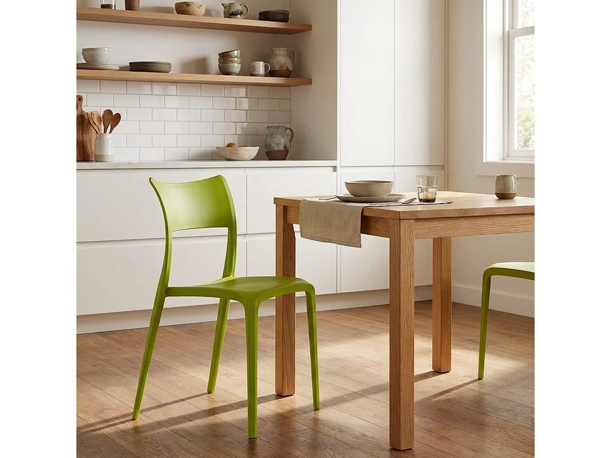 Stühle aus Polypropylen für Küche Bar Restaurant und Garten Parisienne - Grün