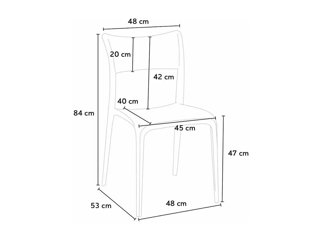 Stühle aus Polypropylen für Küche Bar Restaurant und Garten Parisienne - Grün