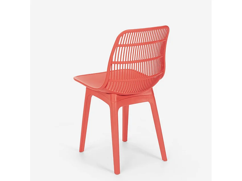 Polypropylen Stuhl für Küche, Bar, Restaurant, moderner Garten Bluetit - Rot