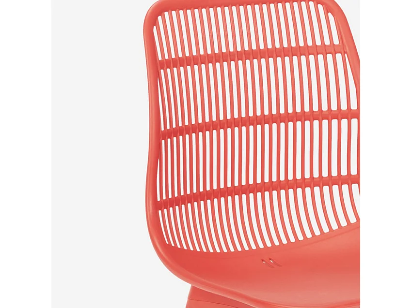 Polypropylen Stuhl für Küche, Bar, Restaurant, moderner Garten Bluetit - Rot